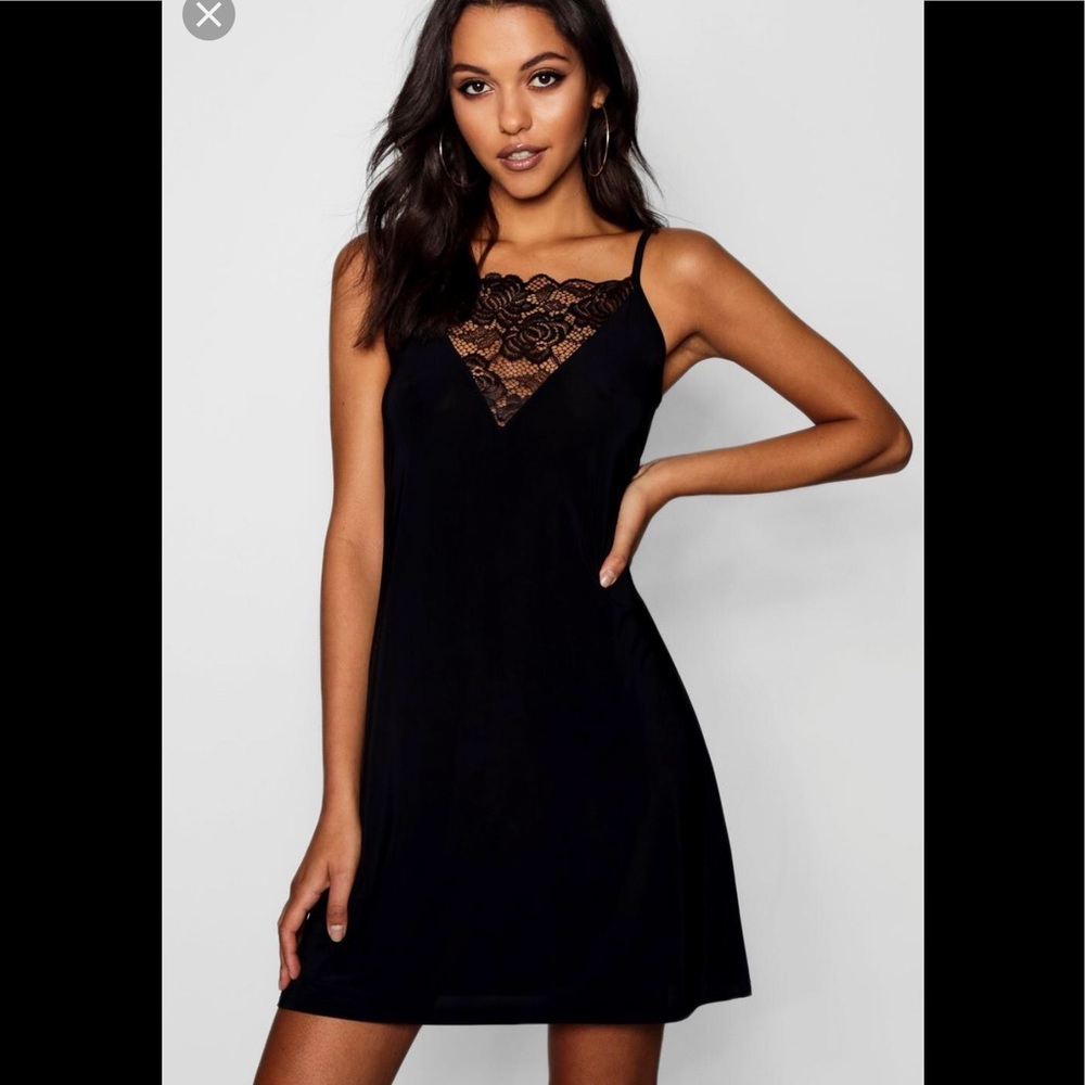 Tall lace insert cami dress